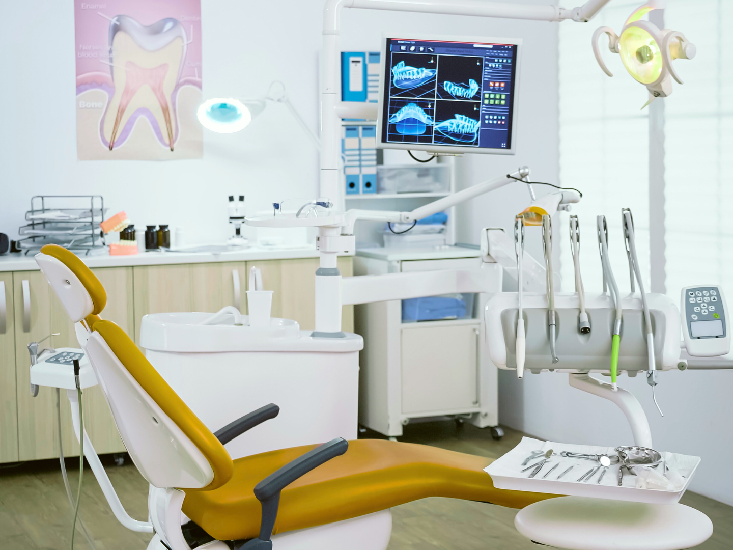an office in a dental practice recently renovated with an sba loan for dentists