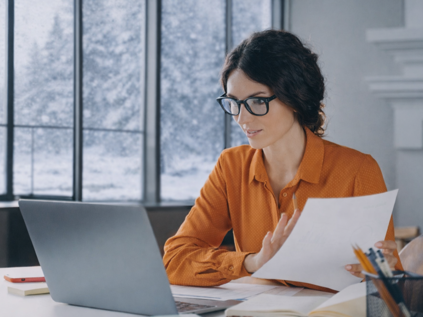 a business owner reviewing his year-end financial planning for business owners guide