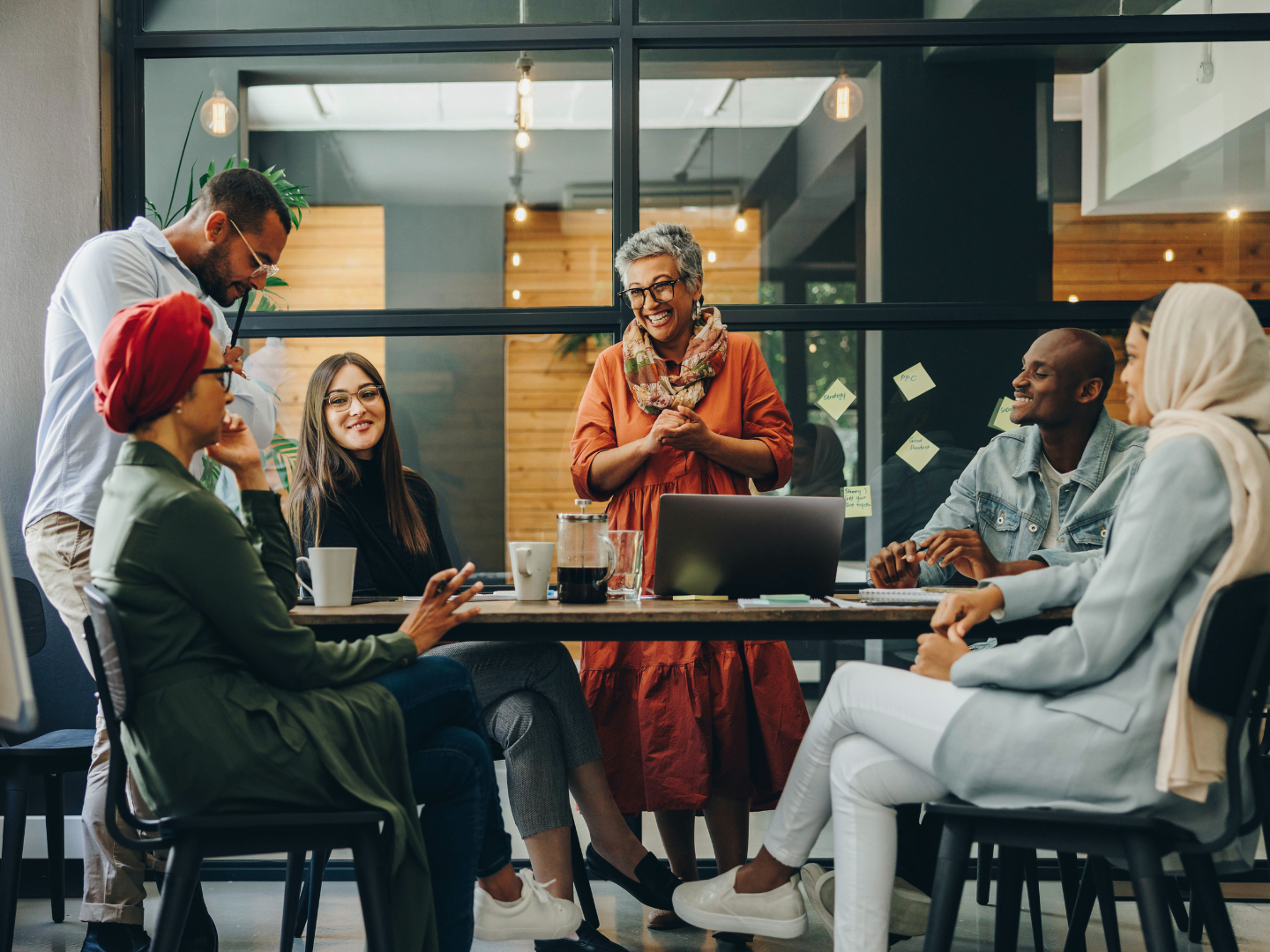 a group of team members who work for a small business meeting to discuss cash flow management for small businesses