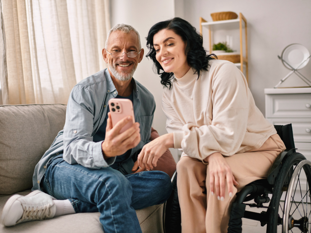 12-Month CD 1 a couple reviewing 12-month cd certificate of deposit options on a phone in their home
