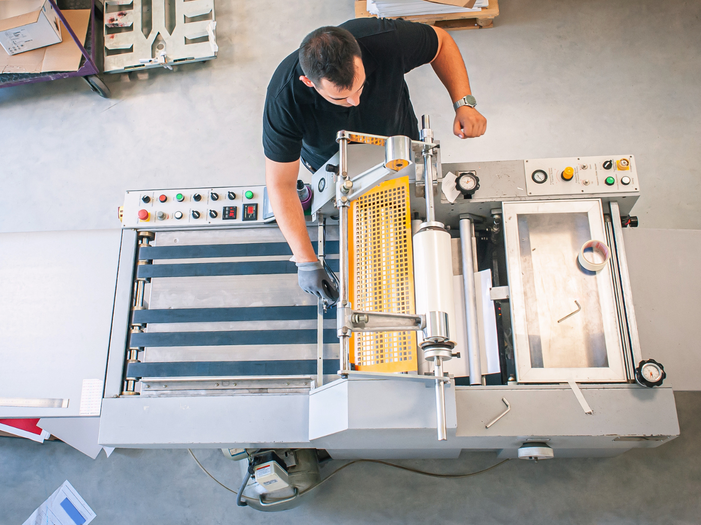 the owner of a sign franchise that was acquired with financing from quaint oak bank in his sign shop