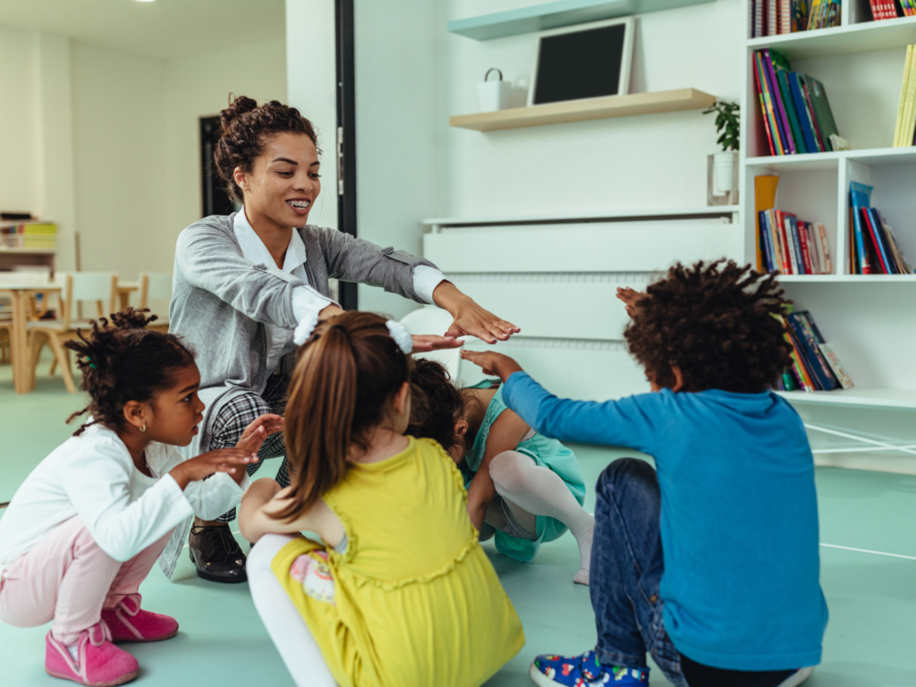 a teacher in a daycare works with children in a business financed with sba financing for child care business