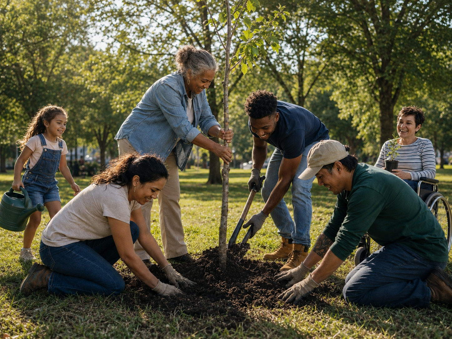 100 Years Growing with You: How Quaint Oak Bank Is Investing in Communities During Its Centennial Year 2 a community of indivuals gathering together to plant a tree for quaint oak bank's centennial