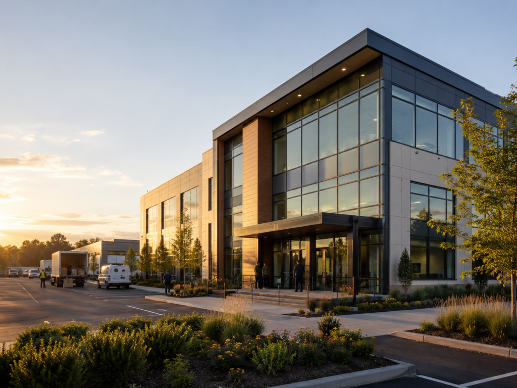 a corporate building exterior that recently expanded with financing from quaint oak bank during the 2026 fireworks funds.