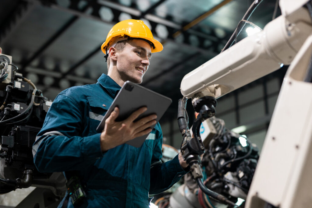 Business owner reviewing SBA equipment financing for new production equipment